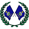 Flags USA Kansas in laurel wreath