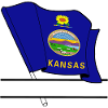 Flag Kansas text banner