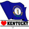 Flag Kentucky heart KENTUCKY