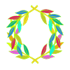Rainbow Laurel Wreath Laurel