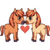 Couple de chevaux Saint-Valentin