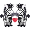 Zebra Couple Valentine's Day