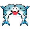 Couple de requins Saint-Valentin