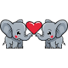 Elephant Couple Valentine's Day