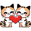 Cat Couple Heart