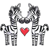 Zebra Paar Herz