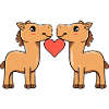Camel Couple Heart