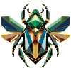 Majestic scarab in noble style