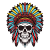 Apache Indian Chief Skull