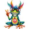 Peaceful Hippie Frog