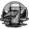 Fishing beer glass
