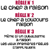 Les règles du chef