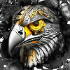 Steampunk Retro Style Greifvogel