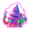 Eis mit Schriftzug