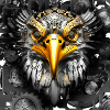 Steampunk Retro Style Greifvogel