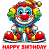 Clown Cartoon Happy Birthday
