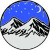 Starry sky mountains