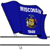 Flag Wisconsin text banner