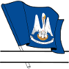 Flag Lousiane text banner