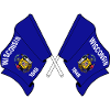 Deux drapeaux du Wisconsin croisés