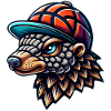 Cooles Pangolin mit Basecap