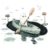 Geist Kajak Halloween