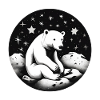 Polar Bear with Stars
