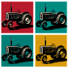 Retro-Oldtimer-Traktor