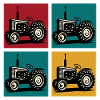 Retro-Oldtimer-Traktor