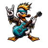 Ente Rock and Roll Gitarrist