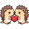 Hedgehog Couple Valentine's Day