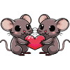 Souris Couple Saint-Valentin