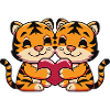 Tiger Couple Valentine's Day