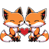 Fox Couple Valentine's Day