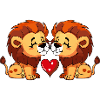 Couple Lion Saint-Valentin