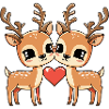 Couple de cerfs Saint-Valentin