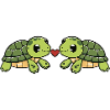 Tortue Couple Coeur