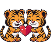 Tiger Couple Heart