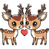 Deer Couple Heart