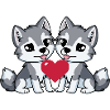 Wolf Couple Heart