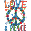 Love & Peace Flower Power Design