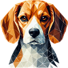 Beagle Portrait Geometry Art Dog Face