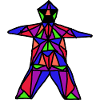 Stained glass man