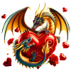 Herzdrache im Liebesfeuer