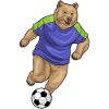 Bear Soccer Player Soccer