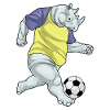 Rhino Soccer Player Soccer