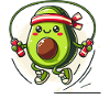 Jumping Avocado Workout Fun