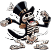 Skeleton Musical PNG