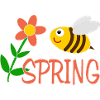 Spring motif with bee