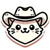 Süße Katze mit Cowboyhut
